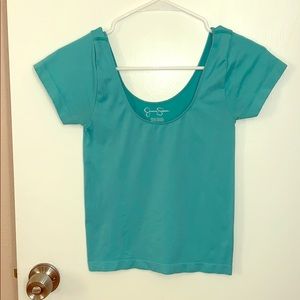 Teal Blue Green Jessica Simpson Crop Top | Size M